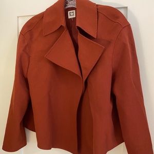 Anne Klein Burnt Orange cropped blazer jacket at an affordable price!